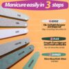 Teenitor Gel Nail File Set Professional Nail Buffer File Block Natural Manicure File Nail Polisher Washable Double Sided Emery Boards Grit 100/150/180/220/240/280/1000/4000 Buffer