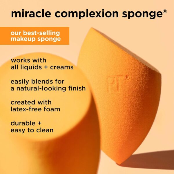 Real Techniques Everyday Essentials + Makeup Sponge Kit, Makeup Brushes and Makeup Blender Sponge, For Foundation, Blush, Bronzer, Eyeshadow, and Powder, Synthetic Bristles, Cruelty Free, 5 Piece Set