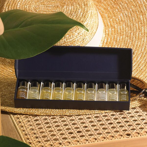 Aromatherapy Associates Discovery Collections Miniature Bath & Shower Oil Set, 10 x 3 ml, 100% Natural Formulation Infused Body Oil Body Treatment Home SPA