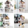 Boxalls Makeup Organiser Rotating -Plus Size, 8 Layer Large Capacity 360 Degree Cosmetics Organiser, Spinning Stand, Clear Skincare Makeup Carousel
