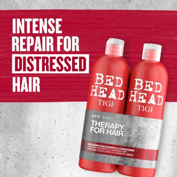 Bedhead by TIGI | Resurrection Shampoo and Conditioner Set | Hair care for brittle and damaged hair | Powerful, regenerating care formula | 2 x 750ml