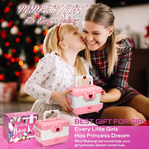 EVACOK Kids Makeup Sets For Girls - Children Makeup Sets For Girls Washable Make Up Set, Childrens Princess Play Games Toys Presents, Little Girl Birthday Gifts Set For Age4-12 Year Old (EVACOK-11)