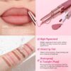 bayfree 2-IN-1 Lip Liner and Lip Stain, High Pigmented Long Lasting Velvet Lip Tint, Well-Defined Lipliner, Weightless Waterproof Not Animal Tested, Matte Finish Makeup