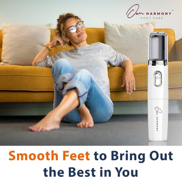 Own Harmony Electric Foot File Callus Remover & Electronic Nail File (4 in 1) Best Mani Pedi Tools - Professional Manicure & Pedicure Care Set - Perfect Toenail Polisher and Shine Buffer (USB Cord)