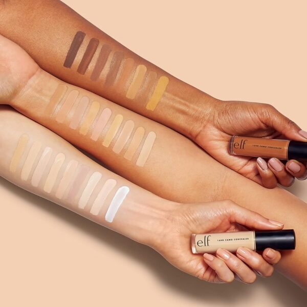 e.l.f. 16HR Camo Concealer Full Coverage Lightweight Conceals Corrects Contours Highlights Dries Matte Shades + 27 Colours Ideal for All Skin Types, Light Ivory, 6 millilitre