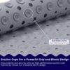 Extra Long Bath Mat Non Slip Anti Mould | 100x40cm Non Slip Bath Mats for Inside Bath, Strong Suction Cups Soft Touch Bath Mats for Bathroom, Shower Bathtub, Shower Mat Bathroom Accessory (Solid Grey)