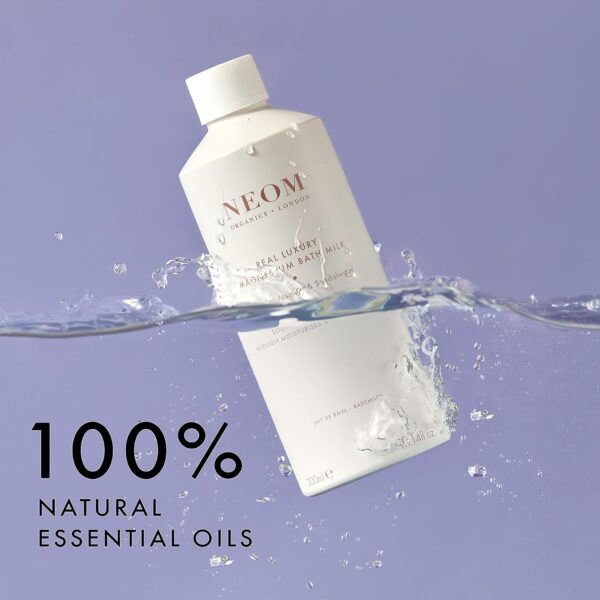 NEOM- Magnesium Bath Milk, 300ml (Real Luxury) | Lavender, Jasmine & Sandalwood | Organic Oil & Vitamin E | Moisturise & Nourish