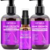 GIFBEA Hair Growth Shampoo and Conditioner Set with Rosemary Oil Serum, Biotin, Argan, Castor, Coconut, Keratin, Rice Water - Hair Loss Treatment, Thickening for Women and Men