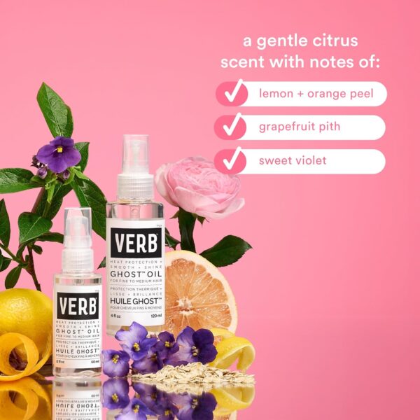 VERB Ghost Oil - Weightless Hair Oil for Fine to Medium Hair – Smooths Frizz, Adds Shine – Sulfate, Paraben and Gluten Free