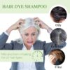 Hair Dye Shampoo 3 in 1 for Gray Hair Coverage, Herbal Ingredients Natural Shampoo Hair Dye for Women & Men/Ammonia-Free 520ml(Dark Brown)
