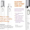 Own Harmony Electric Foot File Callus Remover & Electronic Nail File (4 in 1) Best Mani Pedi Tools - Professional Manicure & Pedicure Care Set - Perfect Toenail Polisher and Shine Buffer (USB Cord)