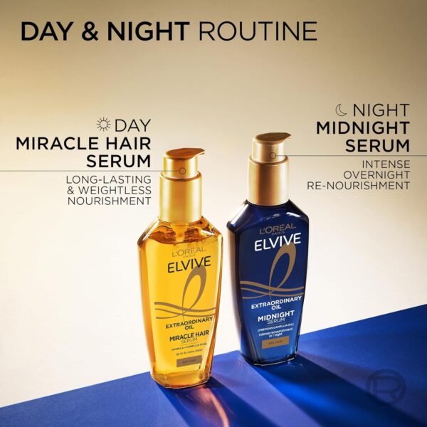 L'Oréal Paris Elvive Extraordinary Oil Miracle Hair Serum, Intense Nourishment, Up to 6x more Shine, up to 230° heat protection, suitable for all hair types, 100ml