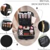 Joligrace Makeup Bag Cosmetic Case Vanity Travel Beauty Box Make Up Train Case Hairdressing Tools Organiser with Adjustable Compartment Oxford Fabric, Black