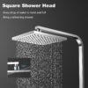 YOOZENA Shower Mixer Set,Adjustable Height Thermostatic Shower Set with Rainfall Shower Head, Thermostatic Shower Mixer,Shower System for Bathroom,Chrome