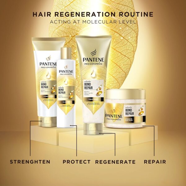 Pantene Molecular Bond Repair Intensive Hair Mask with Biotin 300ml. Pro-V Concentrated Formula for Extremely Dry Damaged Hair. Leaves Hair Visibly Healthier, Strengthened and Regenerated