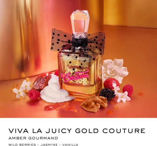 81RvTCvPzcL._AC_SL1500_.jpg Juicy Couture Viva La Juicy Gold Couture Eau de Parfum (100 ml) Fruity & Warm Scent, Luxury Fragrance for Women