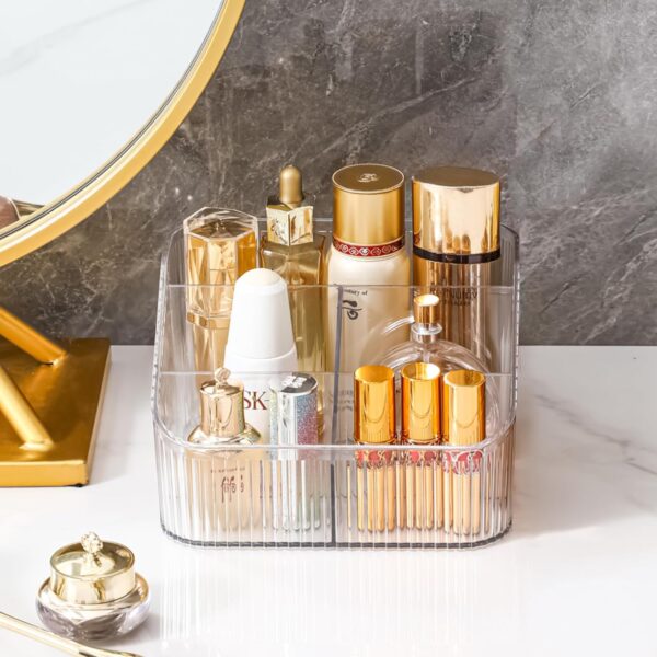 Homeanda Makeup Organiser Storage Compartments, Skin Care Cosmetic Organiser, Makeup Organiser and Storage(transparent)