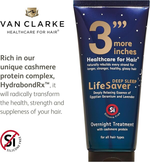 3'''More Inches LifeSaver Deep Sleep Overnight Hair Treatment 100ml - Hair Repair for Split Ends, Broken Bonds & Dry Hair - Thicker, Smoother, Softer & Stronger Hair - Hair Care by Michael Van Clarke