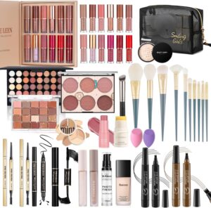 Make up Set, Ruicen Makeup Kit for Women and Teenages, Makeup Set Full Kit, Make up Sets Includes Foundation 40 Color Eyeshadow Microblading Eyebrow Pen etc Cosmetic Make Up Starter Kit