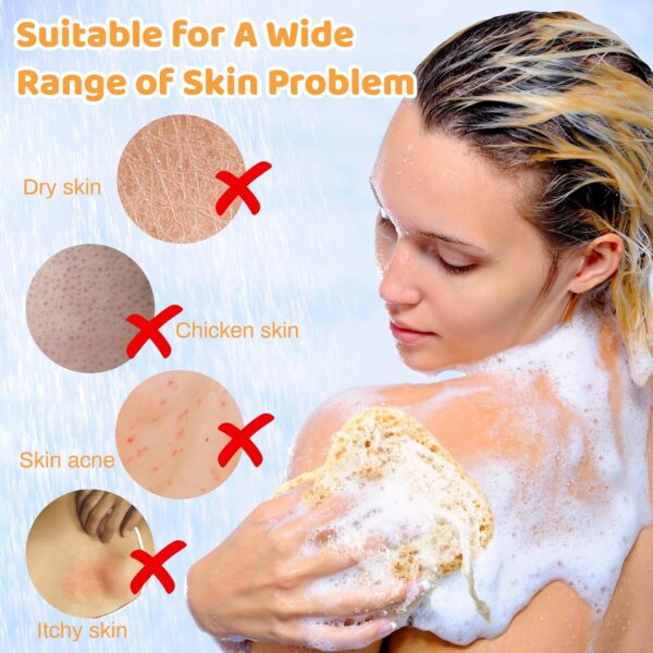 HZHSGLY 2 Pcs Sponges Bath, Gentle Honeycomb Bath Sponges Deep Cleaning, Dense Foam Sponges Shower Natural Sponge for Shower(Oval, One Size)