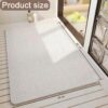 KAZOLEN Shower Mat Non Slip Anti Mould: Bath Mats for Inside Bath- 60 x 40 cm Anti Slip Shower Mats for Inside Shower- Loofah Shower Mat White Long Washable Shower Matt for Elderly Wet Room Quick Dry