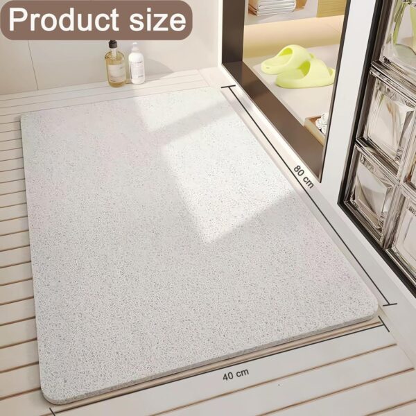 KAZOLEN Shower Mat Non Slip Anti Mould: Bath Mats for Inside Bath- 60 x 40 cm Anti Slip Shower Mats for Inside Shower- Loofah Shower Mat White Long Washable Shower Matt for Elderly Wet Room Quick Dry