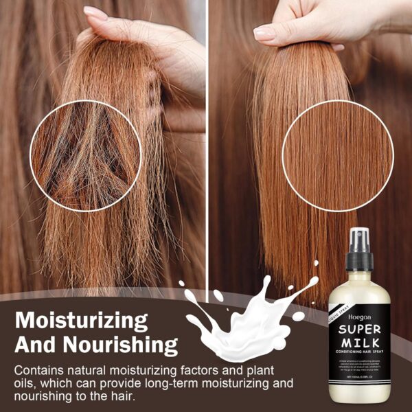 2Pcs Super Milk Conditioning Hair Primer, Supermilk Lush Hair Primer Conditioner, Super Milk Hair Conditioner Spray, Hydrating & Moisturizing Smooth Hair Care