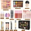 Muiefe Makeup Set, All in One Make Up Starter Kit, Cosmetic Makeup Bundle Include Eyeshadow Palette Foundation Lip Gloss Concealer Eyeliner Mascara, Makeup Gift Sets for Women & Teenage Girls