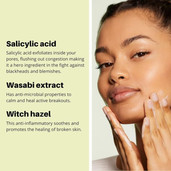 Nip + Fab Teen Skin Fix Pore Blaster Night Face Wash with Salicylic Acid, Wasabi Extract, and Tea Tree Oil Cleansing Purifying Facial Cleanser, Breakouts, 145ml