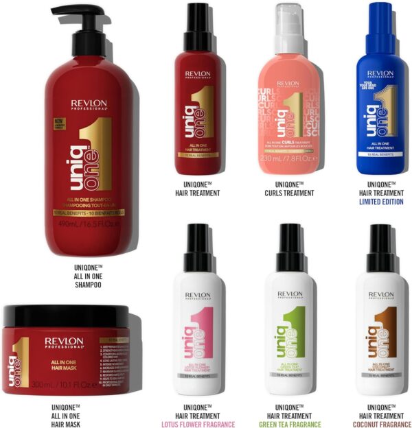 UniqOne Revlon Hair Treatment - Relaxing Fragrance Leave-in Professional Multi-benefit Hair Treatment - Repair, Detangle, Control Frizz & Style – Vanilla & Jasmine - 150 ml ​
