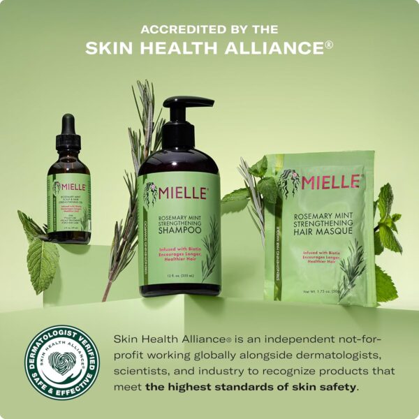 Mielle Rosemary Mint Strengthening Hair Masque, Essential Oil & Biotin Deep Treatment, Miracle Repair for Dry, Damaged, & Frizzy Hair, 340 ml (Pack of 1)