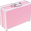 LOVE URBAN BEAUTY Hot Pink Makeup Vanity Case – 82-pcs Vegan Makeup Kit for Teens and Women with Eyeshadow, Blusher, Lipsticks and Nail Products – Fun Travelling Makeup Vanity Case for Girls