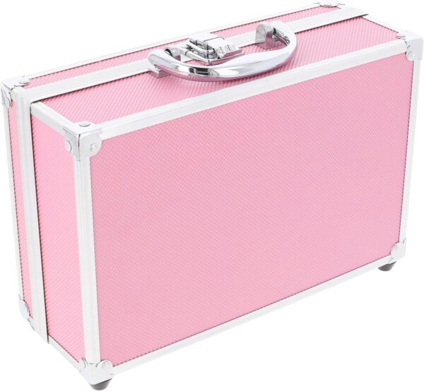 LOVE URBAN BEAUTY Hot Pink Makeup Vanity Case – 82-pcs Vegan Makeup Kit for Teens and Women with Eyeshadow, Blusher, Lipsticks and Nail Products – Fun Travelling Makeup Vanity Case for Girls