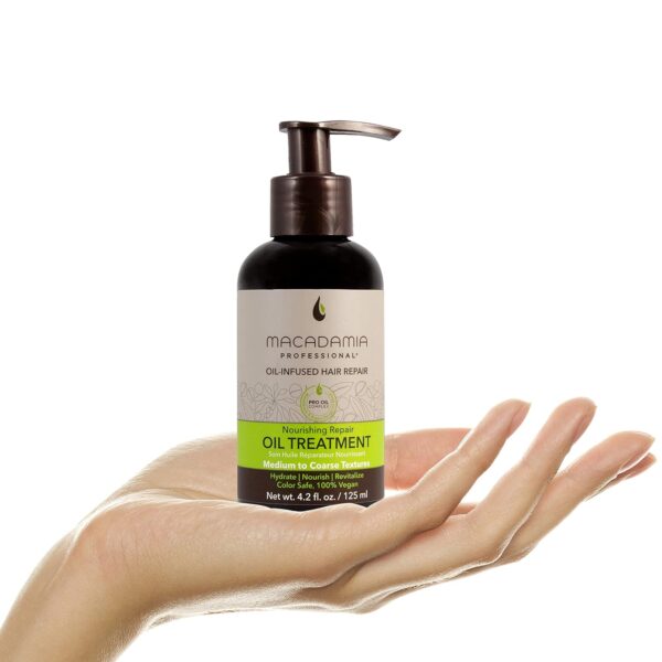 Macadamia Professional Hair Care Sulfate & Paraben Free Natural Organic Cruelty-Free Vegan Hair Products Nourishing Hair Repair Oil Treatment, 4.2oz, Clear