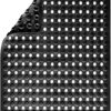DOPROP Square Black Non Slip Shower Mat for Inside Shower 53x53cm BPA Free Latex Free PVC Bath Mat for Walk In Shower Tray with Suction Cup Drain Holes Machine Washable Safety Bathroom Mat For Elderly