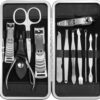 LaRoc 12pc Manicure & Pedicure Set - Nail Clippers, Cuticle Remover - Luxurious Face, Foot, Hand Nail Care Kit - Pedicure Sets for Feet, Mens Grooming Kits & Manicure Set for Women