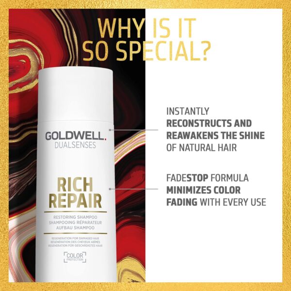 Goldwell Dualsenses Rich Repair Shampoo and Conditioner Set for Dry, Damaged hair
