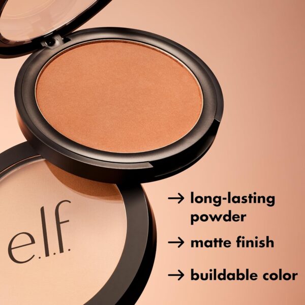 e.l.f. Primer-Infused Bronzer, Long-Lasting & Budge-Free Makeup, Lightweight & Buildable, Smooth & Easy Application, Vegan & Cruelty-Free, Catching Rays