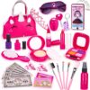 Kids Makeup Sets for Girls, Own1one Pretend Makeup Sets for Girls, Childrens Fake Make up Set, Pretend Play Makeup Gifts for Little Girls Age 3 4 5 6 7 8 9 Year Old (30 Pack)