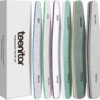 Teenitor Gel Nail File Set Professional Nail Buffer File Block Natural Manicure File Nail Polisher Washable Double Sided Emery Boards Grit 100/150/180/220/240/280/1000/4000 Buffer