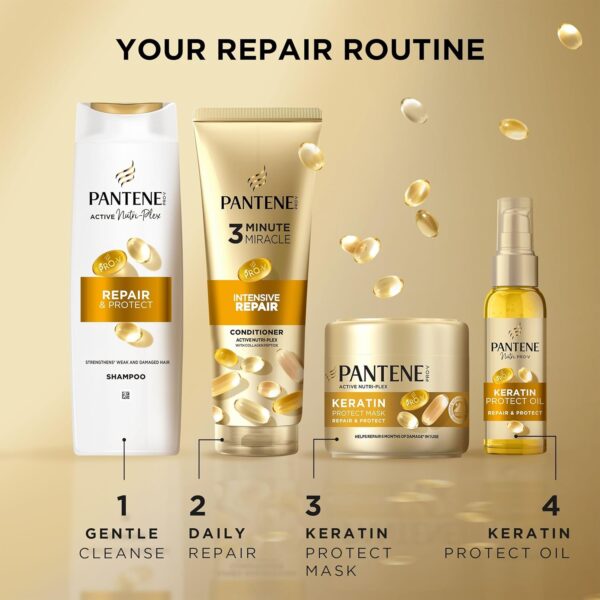 Pantene Pro-V Keratin Treatment Hair Oil, Hair Repair & Protect with Vitamin E, 100ml, For Dry, Damaged Hair
