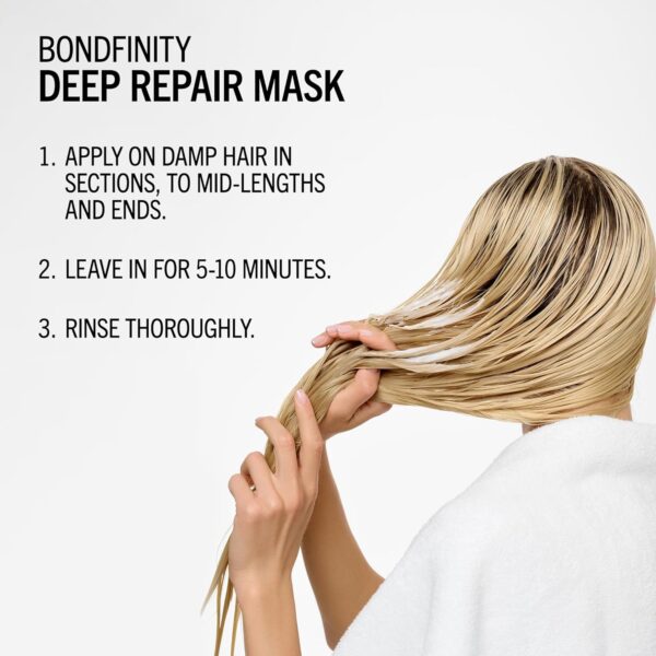 Schwarzkopf Professional BLONDME Bondfinity Deep Repair Mask Hair Treatment Strengthening Creating Bonds Smoothing And Protecting Porous Hair Hydrating And Softening 200 ml