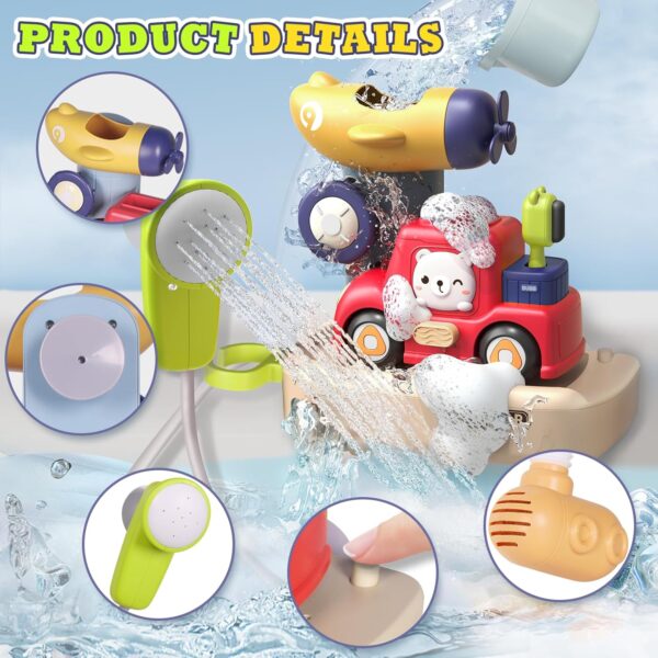 Baby Bath Toys Set, Bath Toys for 1 2 3 Years Old, Baby Bath Shower Head & Baby Bubble Bath, Toddler Bath Toys for Boys Girls, Great Gift for Toddler Infants Kids