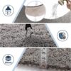 Loofah Shower Mat, Bath Mat Non Slip, Anti Mould Shower Mats for Inside Shower, 60 x 40 cm Shower Mats with Drain, Washable Bath Mats for Bathroom Floor, PVC Bathtub Mat for Elderly, Quick Dry (Grey)