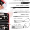 3 Swords Germany - brand quality 8 piece manicure pedicure grooming kit set for professional finger & toe nail care scissors clipper fashion leather case in gift box, Made by 3 Swords (6622)