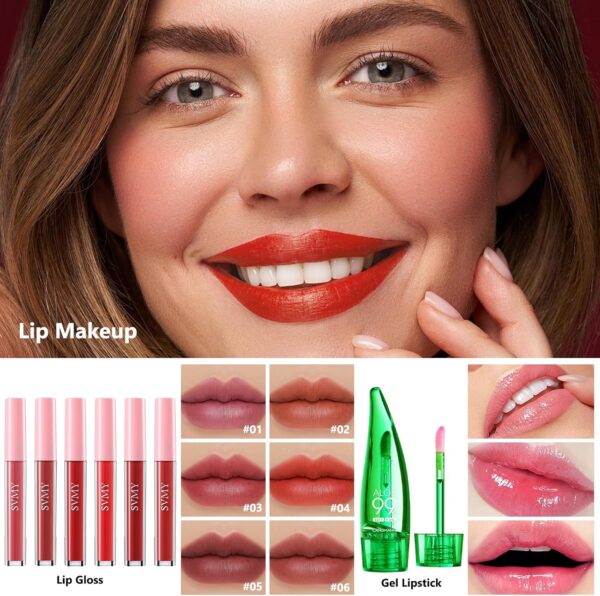 All in One Makeup Kit for Women Full Kit, Make Up Gift Set for Women, Makeup Bundle Includes Foundation Face Primer Eyeshadow Contour Palette Lipstick Eyebrow Pencil Mascara Cosmetic Brush Set