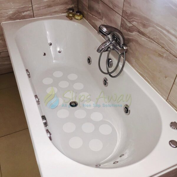 Non Slip Bath Mat Shower Stickers adhesive non rubber (10 Large White Discs)