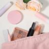 Dimeho 2 Set Travel Makeup Brushes Set, 4 in 1 Portable Travel Lip Brush Mini Cute Makeup Brush Retractable Professional Foundation Blending Powder Eye Shadow Brush Facial Cosmetic Brush Set