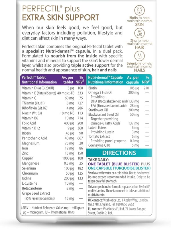 Perfectil Skin Beauty Supplement Tablets, by Vitabiotics