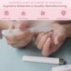 Malva Belle Best Crystal Glass Nail File – Long Lasting Double Sided Tempered Glass File – Professional Salon Manicure/Pedicure Filing Tool for Natural Nails - Pink (2 mm)
